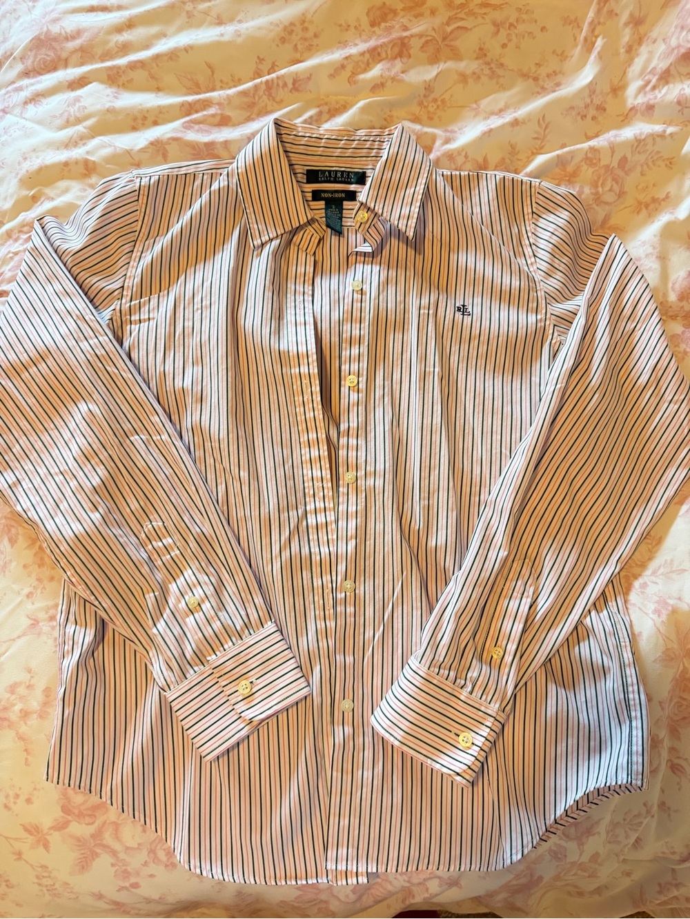 Ralph Lauren Women’s Pink Striped Button-Down Shirt